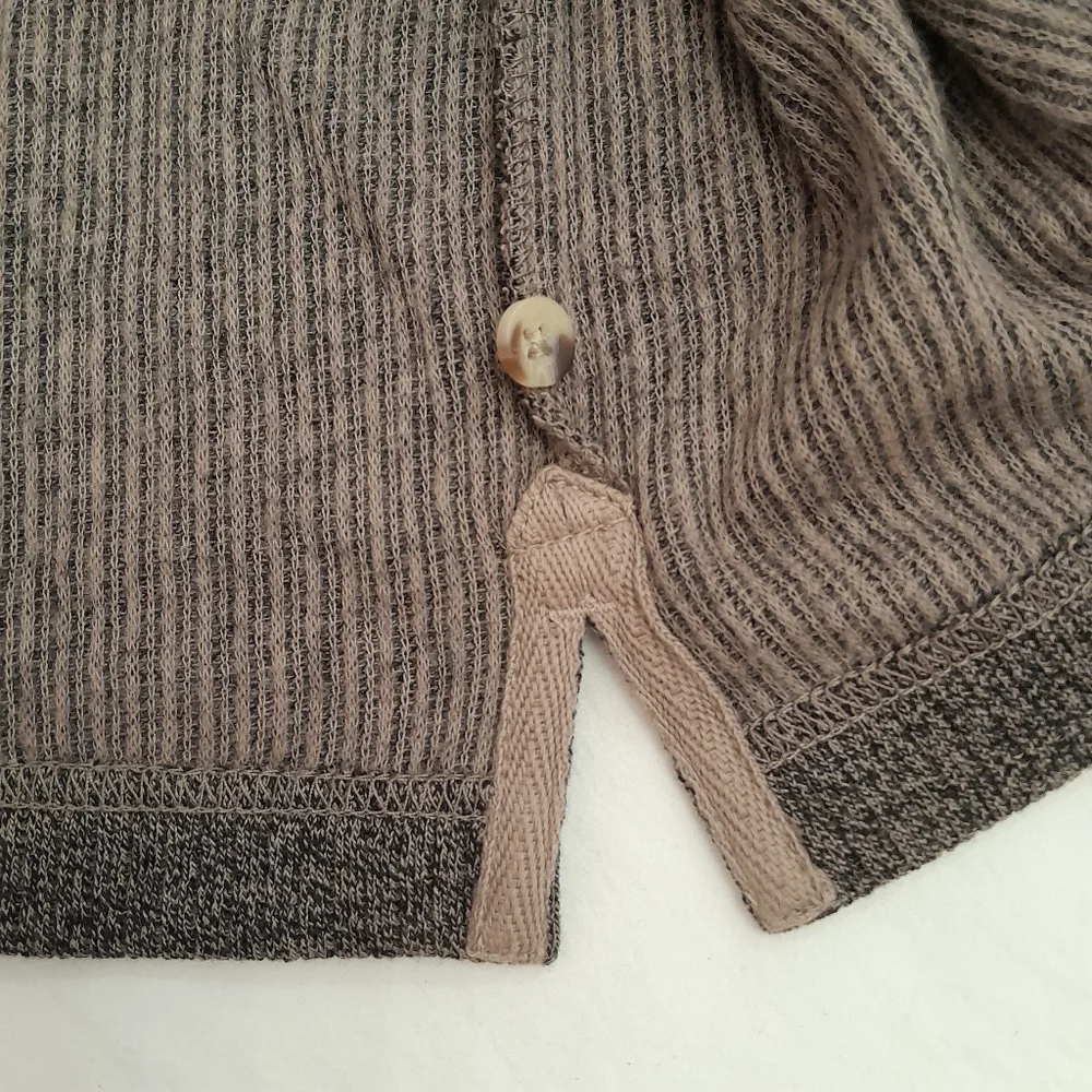 Consensus Sportswear Cotton Blend Collared Sweater, Brown, Tan, Black, L